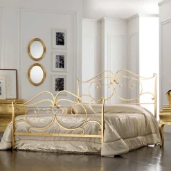 Letto Matrimoniale con Pediera Coordinata in Ferro Made in Italy - Penny