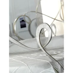Letto Matrimoniale con Pediera Coordinata, Materasso e 2 Comodini - Nebbia