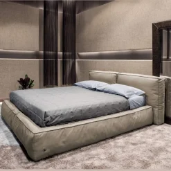 Letto Matrimoniale con Rete e Contenitore Opzionale Made in Italy - Ribelle
