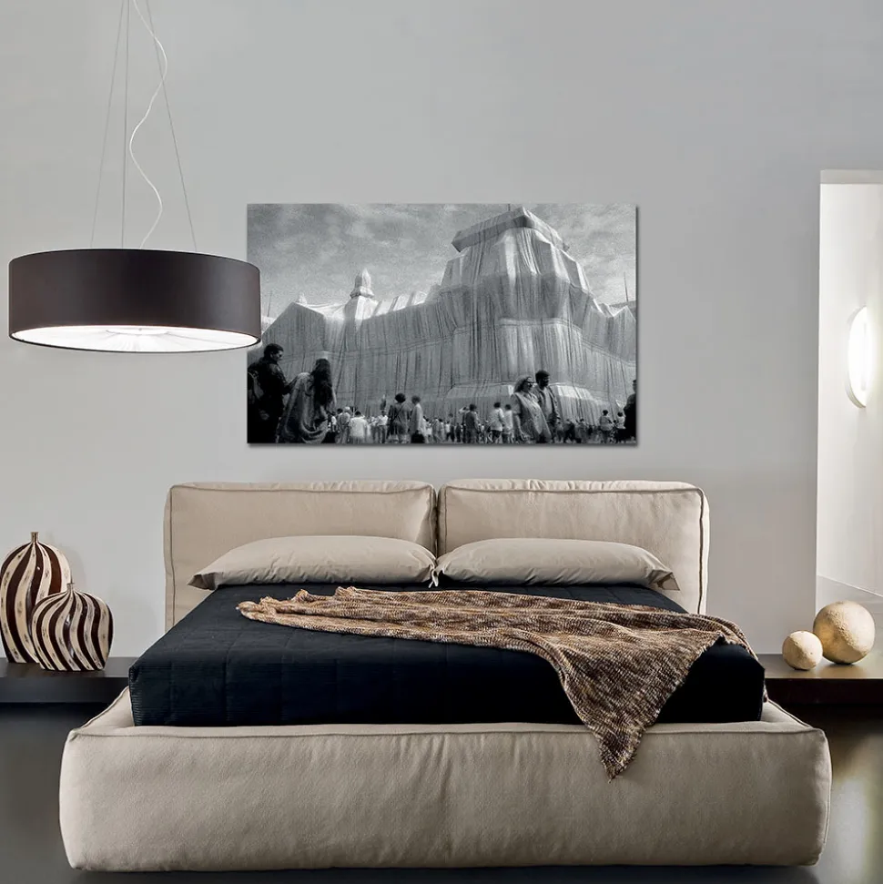 Letto Matrimoniale con Rete e Contenitore Opzionale Made in Italy - Ribelle