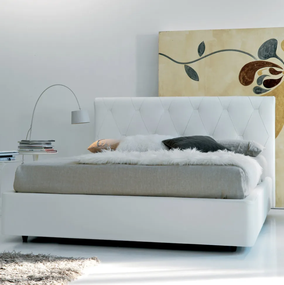 Letto Matrimoniale con Struttura in Legno Ricoperta in Poliuretano - Stravolto