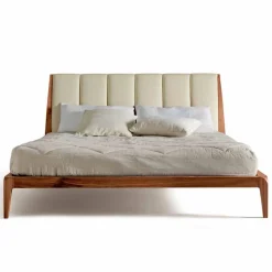 Letto Matrimoniale con Testata Imbottita in Pelle Menardo