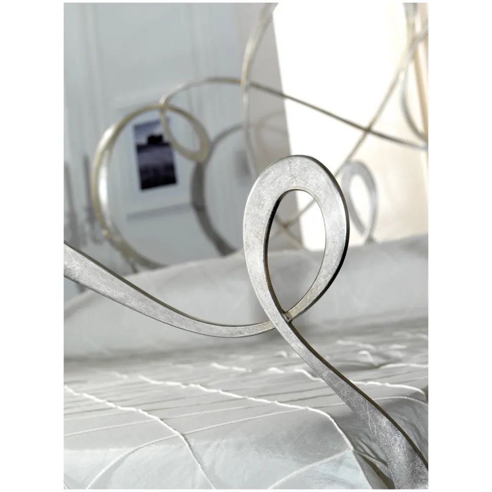 Letto Matrimoniale con Testata in Ferro Pieno Made in Italy - Nebbia