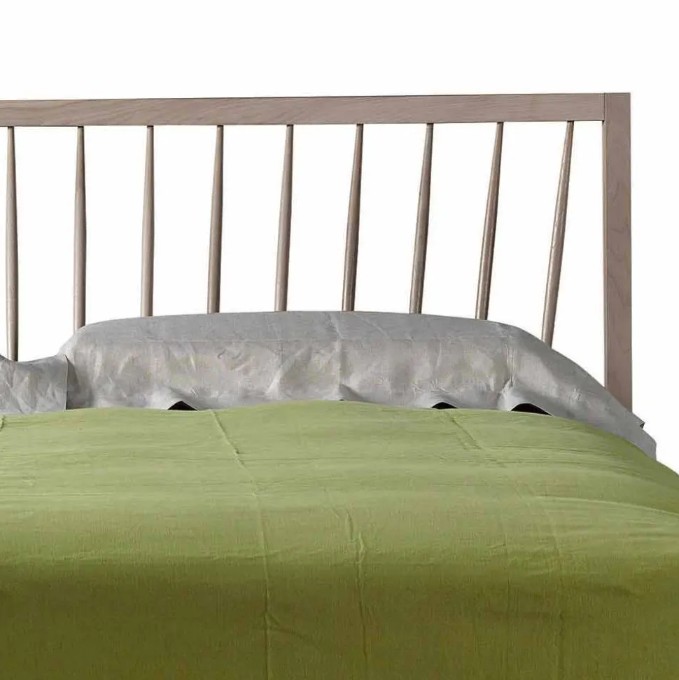 Letto matrimoniale di design 160x200cm con base in noce massello Alain