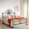Letto matrimoniale di design in ferro battuto artigianale Alexa