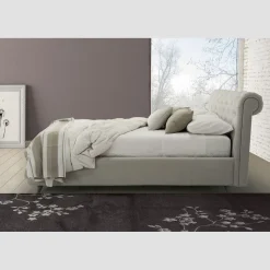 Letto Matrimoniale di Design Imbottito con Contenitore Made in Italy – Scarpetta