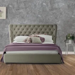 Letto Matrimoniale di Lusso con Box e Testata Capitonnè Made in Italy – Papero