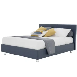 Letto Matrimoniale di Lusso in Ecopelle o Tessuto con Box Made in Italy – Nuvola