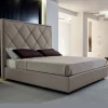 Letto Matrimoniale Imbottito Rivestito in Tessuto o Pelle - Celebre