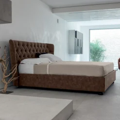 Letto Matrimoniale Imbottito in Poliuretano Espanso Made in Italy - Capriccio