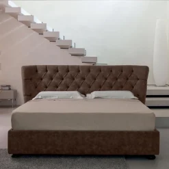 Letto Matrimoniale Imbottito in Poliuretano Espanso Made in Italy - Capriccio