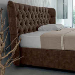Letto Matrimoniale Imbottito in Poliuretano Espanso Made in Italy - Capriccio