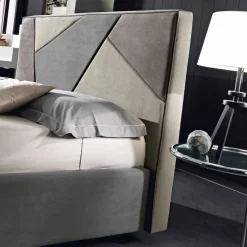 Letto matrimoniale imbottito con contenitore alzante 160x190/200cm Mia