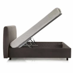 Letto matrimoniale imbottito moderno con box alzante 160x190/200cm Sun