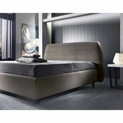 Letto matrimoniale imbottito con contenitore moderno 160x190/200 Reby