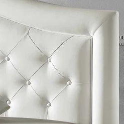 Letto matrimoniale imbottito in ecopelle con box 160x190/200 cm Agly
