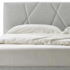Letto Matrimoniale Imbottito con Contenitore Tessuto Made in Italy – Ciottolino