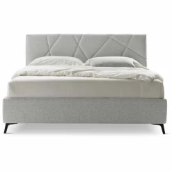 Letto Matrimoniale Imbottito con Contenitore Tessuto Made in Italy – Ciottolino