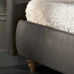 Letto matrimoniale imbottito con box contenitore 160x190/200cm Leone