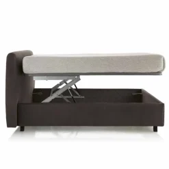 Letto matrimoniale imbottito con box contenitore 160x190/200cm Leone