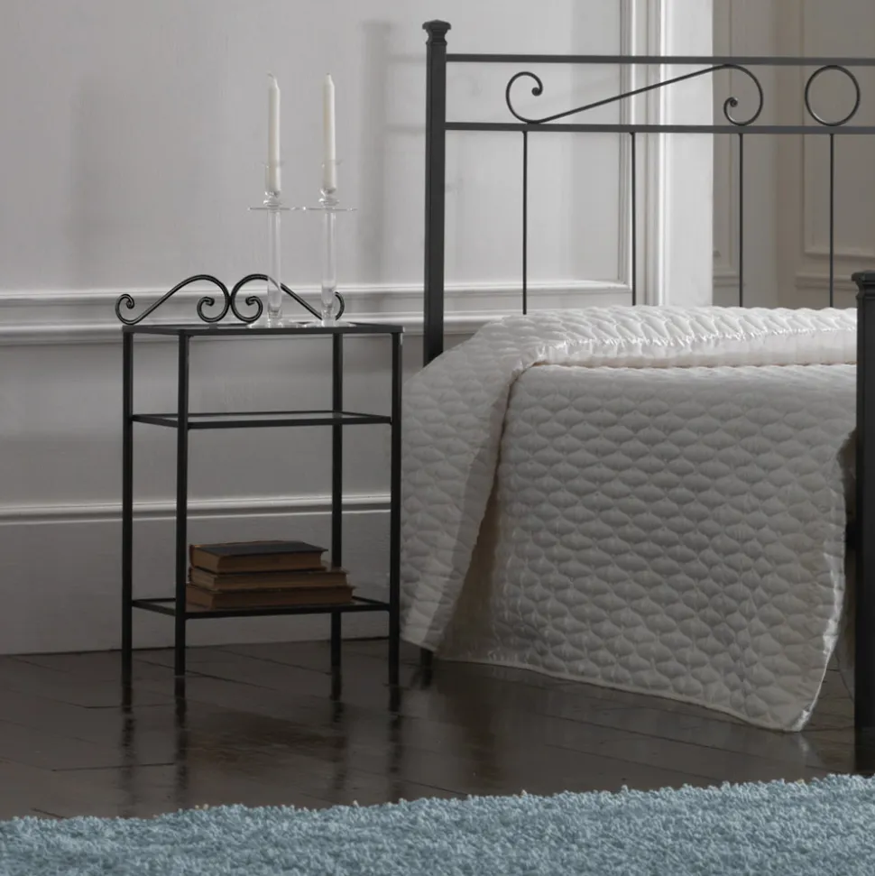 Letto Matrimoniale Imbottito con Materasso e 2 Comodini Made in Italy - Rolly