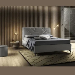 Letto Matrimoniale Imbottito con Box Contenitore Made in Italy - Girasole