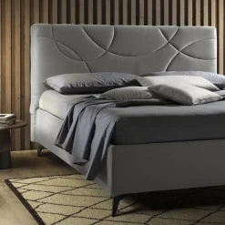 Letto Matrimoniale Imbottito con Box Contenitore Made in Italy - Girasole