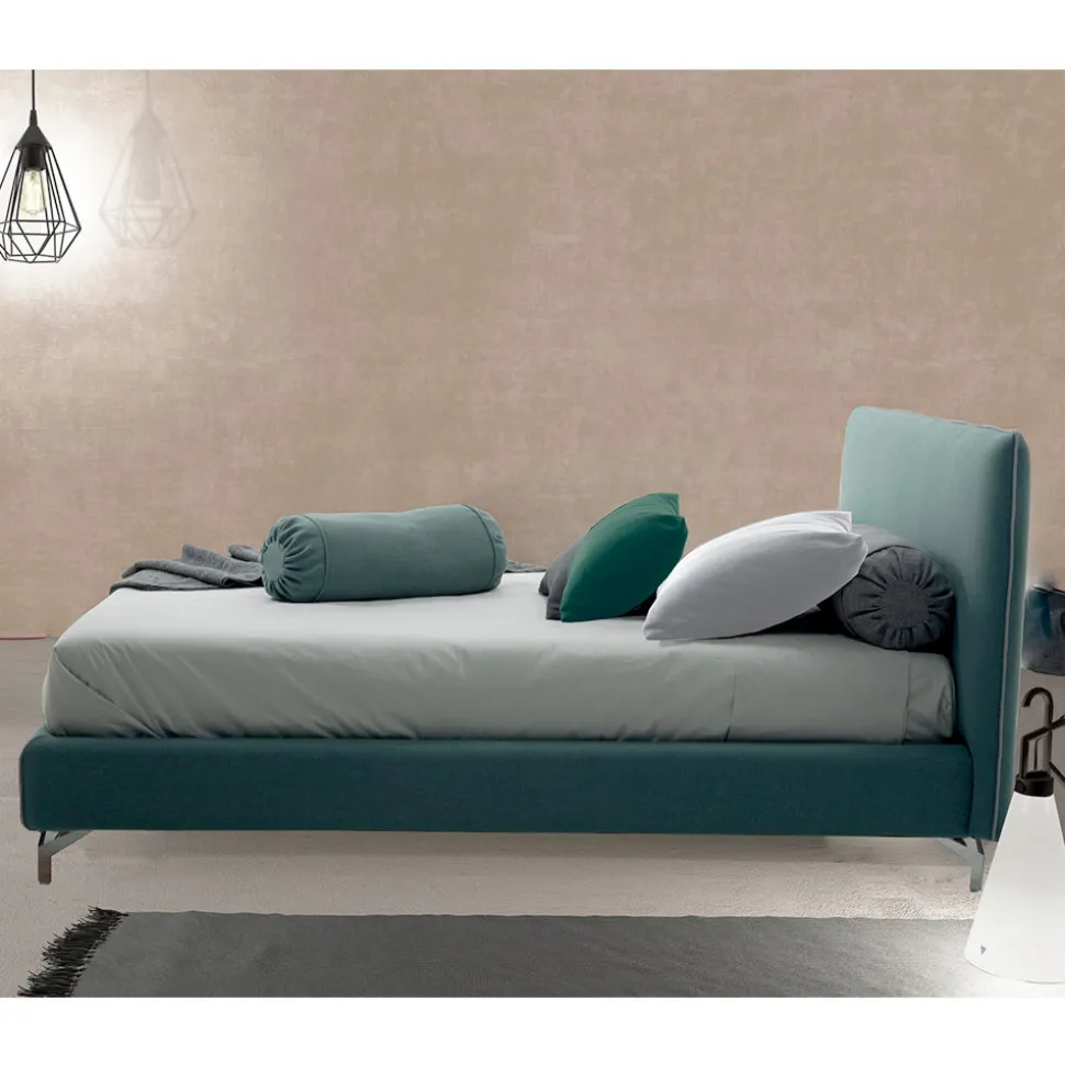 Letto Matrimoniale Imbottito in Tessuto o Ecopelle Made in Italy – Elettro