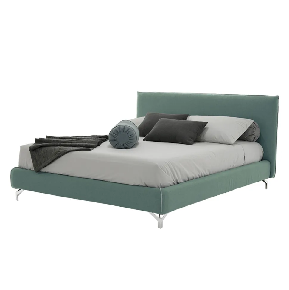 Letto Matrimoniale Imbottito in Tessuto o Ecopelle Made in Italy – Elettro