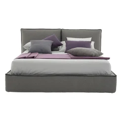 Letto Matrimoniale Imbottito con Cassettone in Ecopelle o Tessuto – Notre Dame