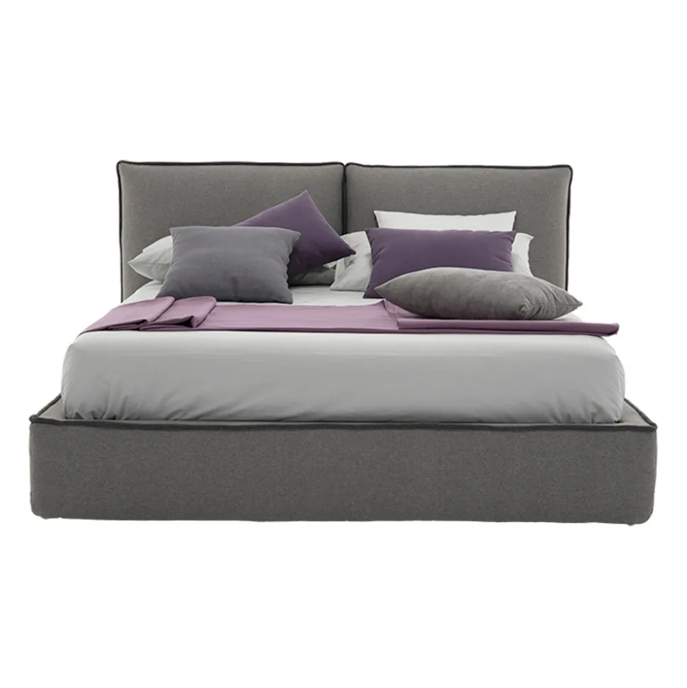 Letto Matrimoniale Imbottito con Cassettone in Ecopelle o Tessuto – Notre Dame