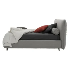Letto Matrimoniale Imbottito con Box, Tessuto o Ecopelle Made in Italy – Lardino