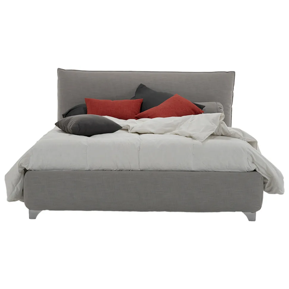 Letto Matrimoniale Imbottito con Box, Tessuto o Ecopelle Made in Italy – Lardino