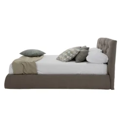 Letto Matrimoniale Imbottito con Box in Ecopelle o Tessuto Made Italy – Nasello