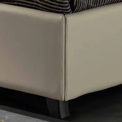 Letto matrimoniale in ecopelle con box alzante 160x190/200 cm Mia