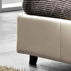 Letto matrimoniale in ecopelle con box alzante 160x190/200 cm Mia