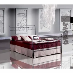 Letto Matrimoniale in Ferro Battuto Garofano