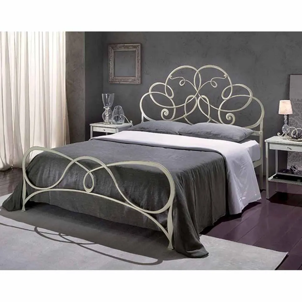 Letto Matrimoniale in Ferro Battuto Granito
