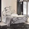 Letto matrimoniale in ferro con testata in lama forgiata Allison