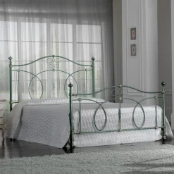 Letto Matrimoniale in Ferro Verde o Nero Realizzato in Italia - Poldo