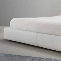 Letto matrimoniale in pelle imbottito Long Island made Italy