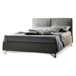 Letto Matrimoniale in Tessuto o Velluto con Contenitore Made in Italy - Ernesto