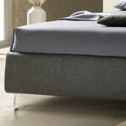 Letto Matrimoniale in Tessuto o Velluto con Contenitore Made in Italy - Ernesto