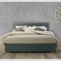 Letto Matrimoniale in Tessuto o Ecopelle con Contenitore Made in Italy – Etoile