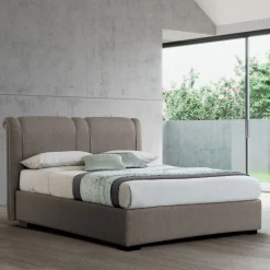 Letto Matrimoniale Moderno con Box in Pelle Ignifuga - Ania