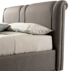 Letto Matrimoniale Moderno con Box in Pelle Ignifuga - Ania