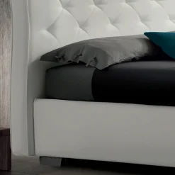 Letto Matrimoniale Moderno con Box e Testata Trapuntata - Londra