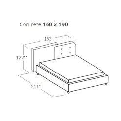 Letto Matrimoniale Moderno Design in Velluto Grigio e Arancione - Plorifon