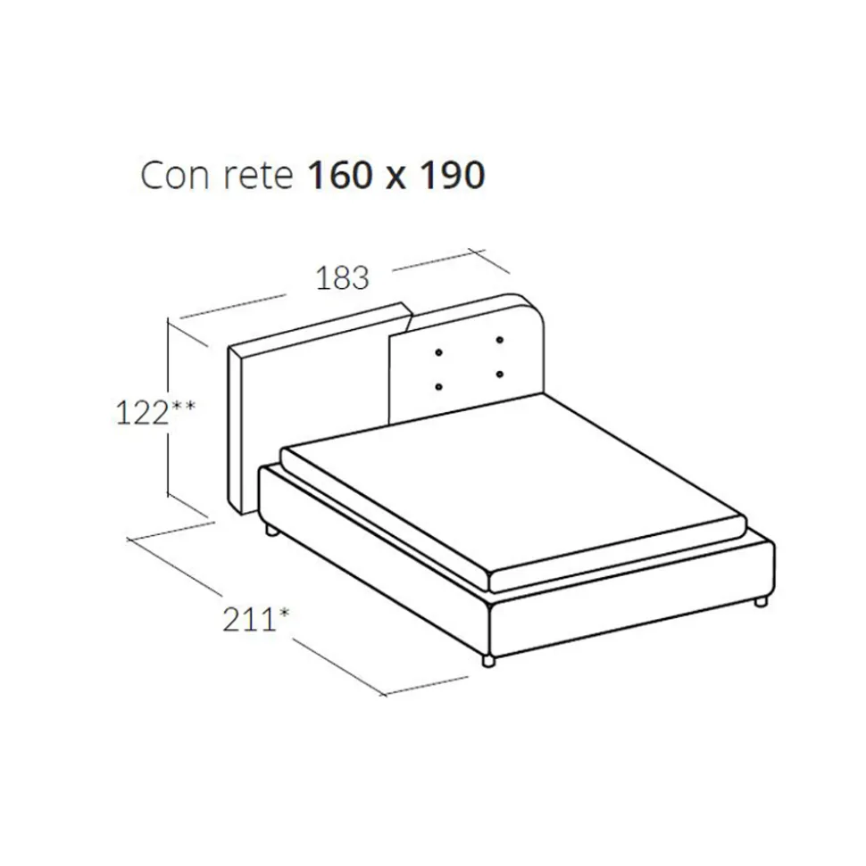 Letto Matrimoniale Moderno Design in Velluto Grigio e Arancione - Plorifon