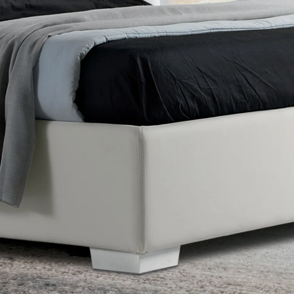 Letto Matrimoniale Moderno in Ecopelle con Contentiore - Ozzano